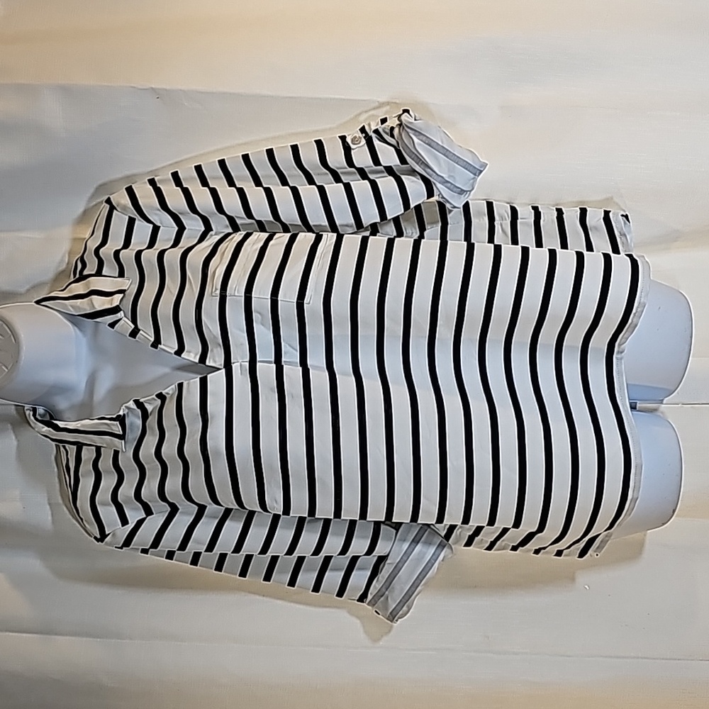 3/$20 J. Jill MP Striped Roll Sleeve Shirt